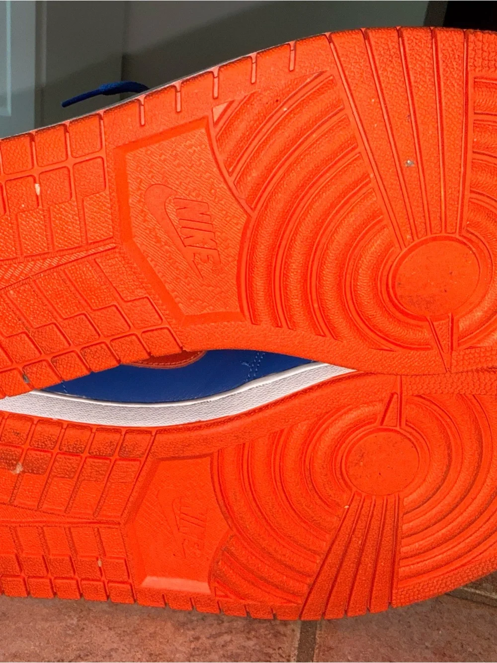 Jordan Men's High-Top Sneakers in Blue & Orange